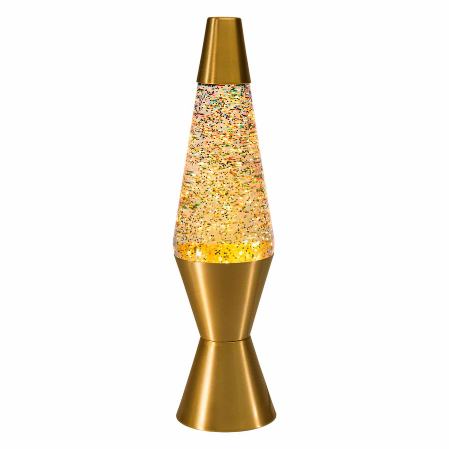 14.5″ LAMP RAINBOW GLITTER – CLEAR/GOLD H8