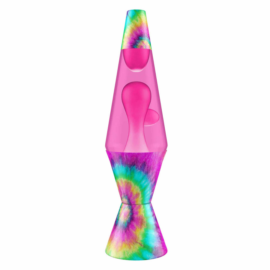 14.5″ LAMP – TIE DYE PINK SPIRAL B7